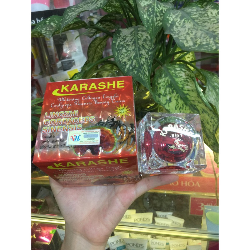 Kem KARASHE Collagen Linh Chi Đông Trùng Hạ Thảo 9 in 1 Cao Cấp Chính Hãng  25 g
