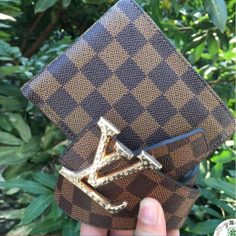 Thắt Lưng Nam  Nịt Nam + Ví Da LV Thời Trang Trẻ Trung