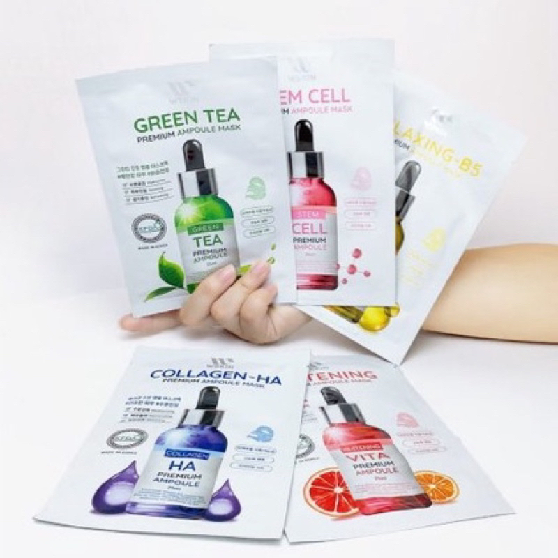 (Hộp 10 Miếng) Mặt Nạ Dưỡng Trắng Da Cao Cấp Wskin 5 Vị (Chính Hãng)
