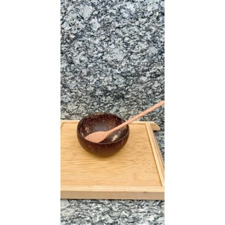 Bát dừa bến tre kèm thìa trộn bột