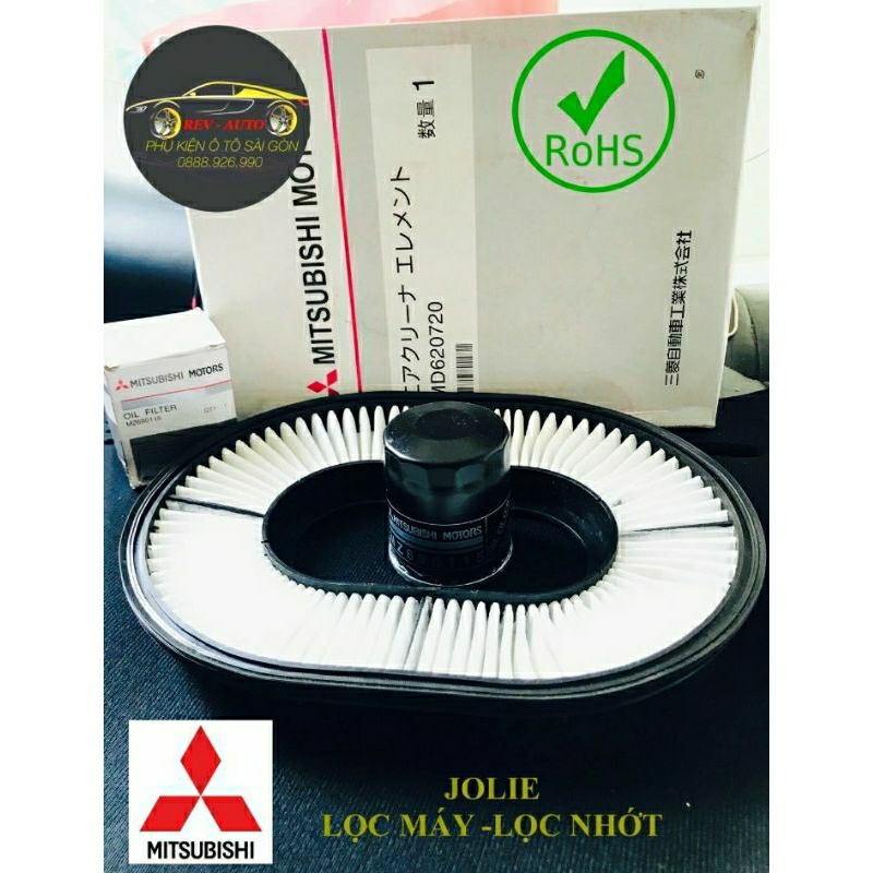 Combo 2 lọc bảo dưỡng ô tô Misubishi Jolie- Lọc gió động cơ,lọc nhớt(Quà tặng)