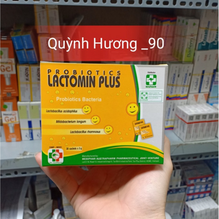 Men tiêu hóa LACTOMIN PLUS hộp 30 gói giúp ổn định hệ tiêu hóa