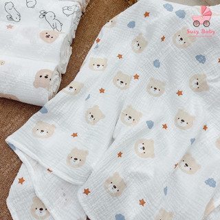 Khăn tắm xô muslin 100 x 100cm cho bé