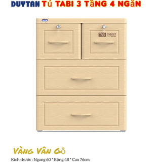 ☎️ Giao Hàng TP.HCM ☎️ Tủ nhựa duy tân Tabi 3 Tầng- 4 Ngăn Vân Gỗ Cao Cấp