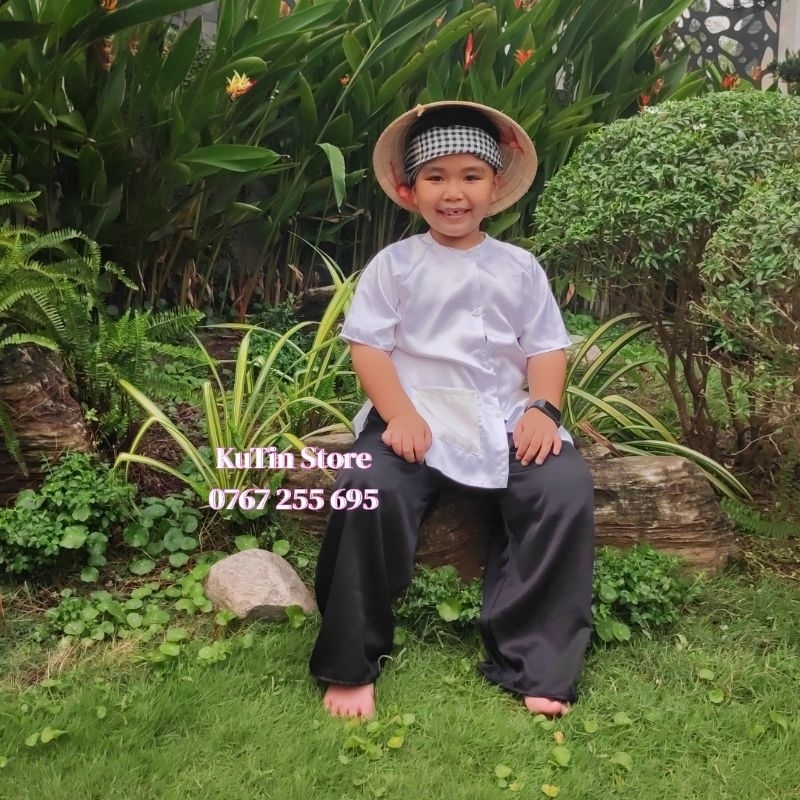 Bà Ba Cho Bé Trai, Bé Gái - Tay Ngắn Quần Đen