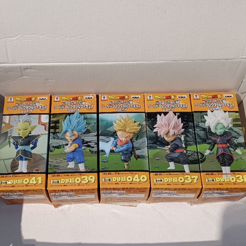 5 hộp Mô hình Dragon Ball WCF chính hãng - Goku rose , Vegito Blue,... NEW