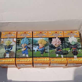 5 hộp mô hình dragon ball wcf chính hãng - goku rose , vegito blue,... new