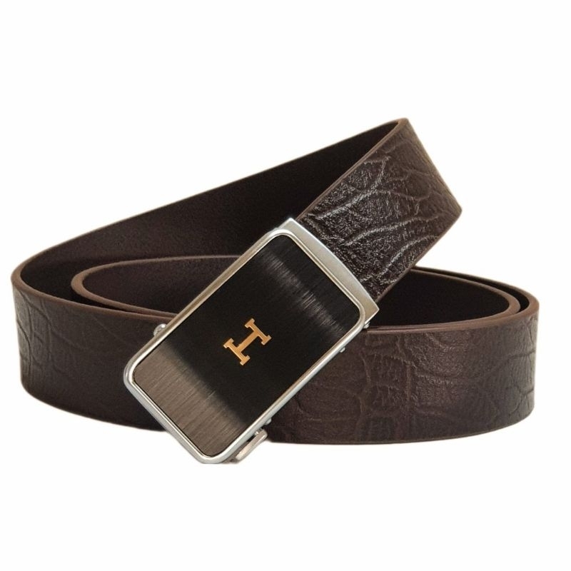 thắt lưng nam nịt da bò nguyên tấm cao cấp vân cao cấp kiểu dáng mới phong cách lịch lãm [ DÂY VÂN KHÓA GẠT ]