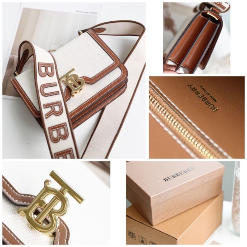 Túi đeo chéo nữ B.B.R sz19cm da bò 100% dáng hộp quai gắn logo hãng cực xịn