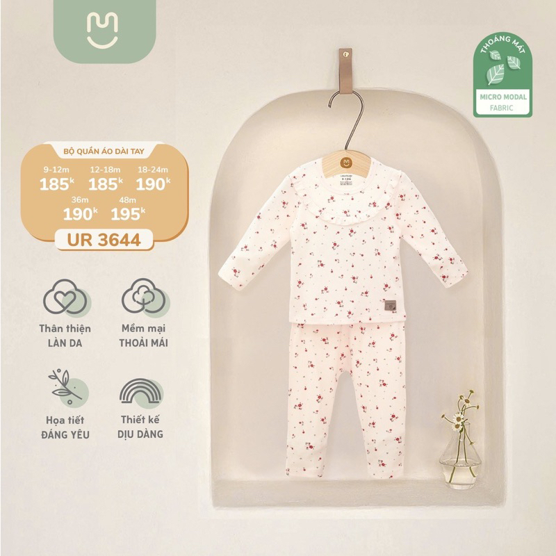 Bộ Ualarogo dài tay Modal cho bé