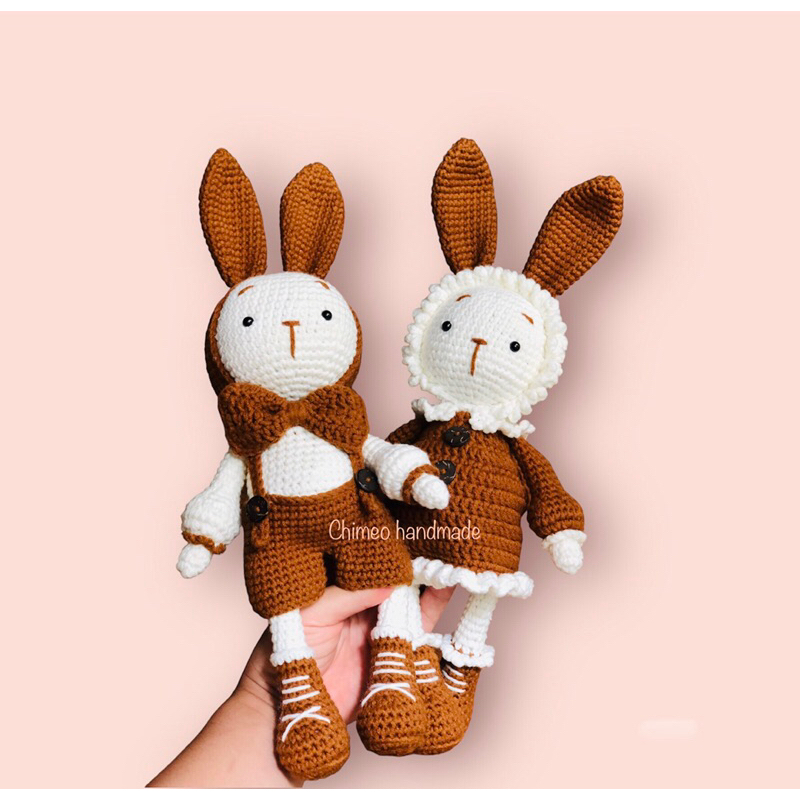 Đôi thỏ MiMi & MiTi bằng len