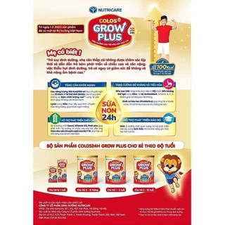 Sữa bột colos grow plus 0+,1+,2+ (900g)