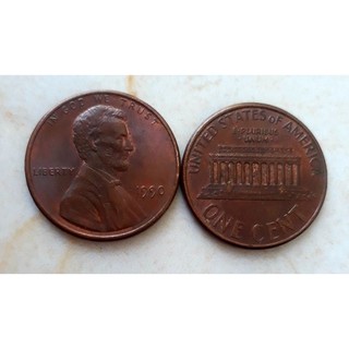 Đồng xu 1 cent mỹ năm 1990