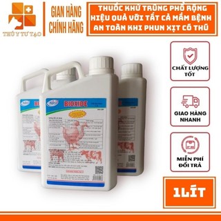 Sát trùng chuồng trại bioxide 1lít- hiệu quả với dịch tả heo châu phi, tai xanh, cúm gia cầm