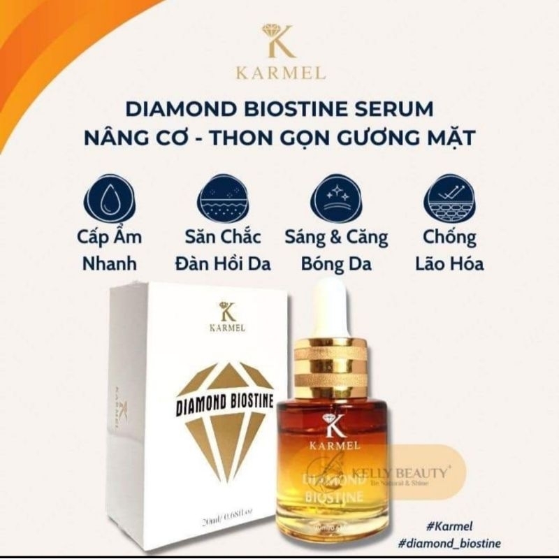 serum nâng cơ DIAMOND BIOSTINE KARMEL giúp gương mặt thon gọn , đàn hồi da,ngừa lão hóa da