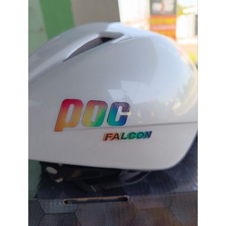 Combo 2 Tem Dán Chữ Poc, Nón Poc Flacon