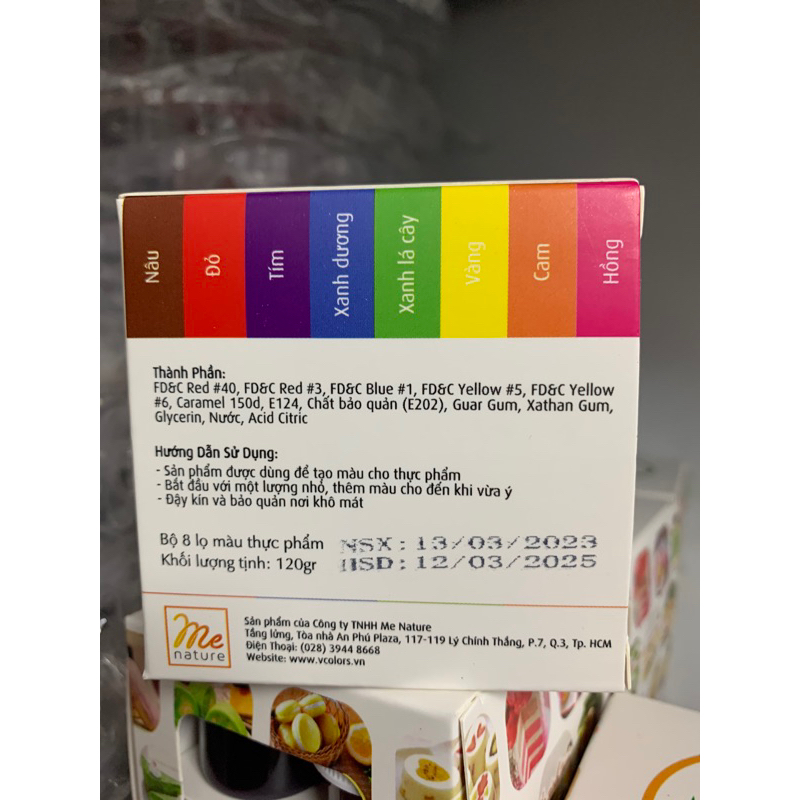 Màu thực phẩm VCOLORS dùng pha màu trong trang trí bánh, kẹo