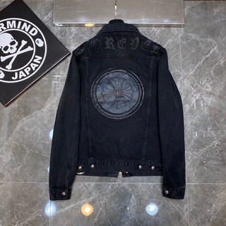 Áo jean phối logo da chrome heart nam nữ