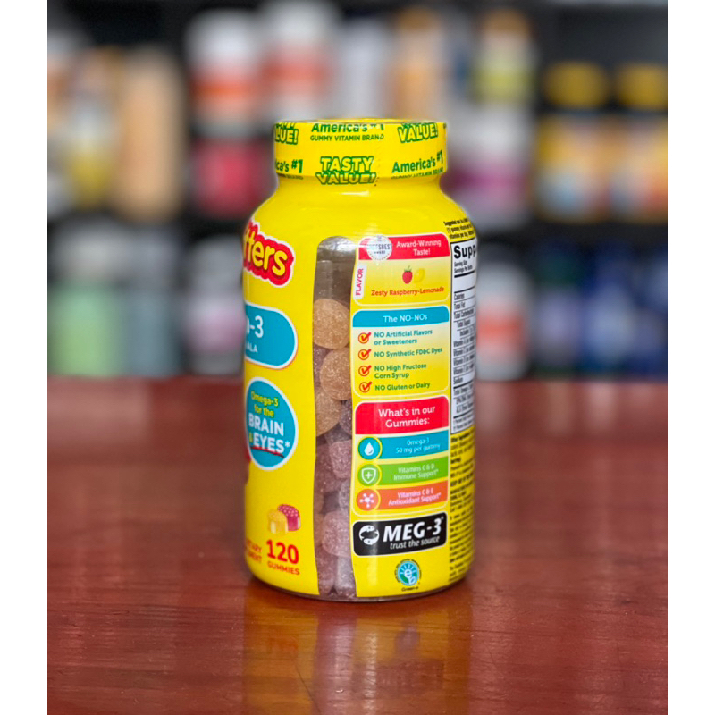 Kẹo dẻo gấu Lil critters omega 3 120 viên