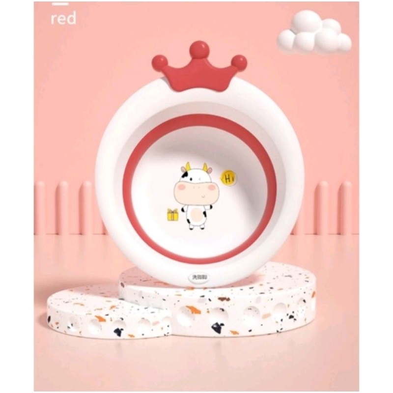 CHẬU RỬA MẶT GẤP GỌN CHO BÉ, THAU CHO BÉ
