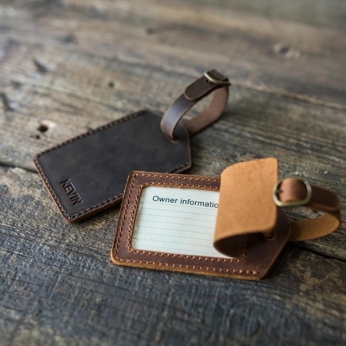 Thẻ Hành Lý, Thẻ Tên Vali, Thẻ Hành lý Da Thật, Quà Tặng Cá Nhân, Quà Tặng 8/3 Độc Đáo