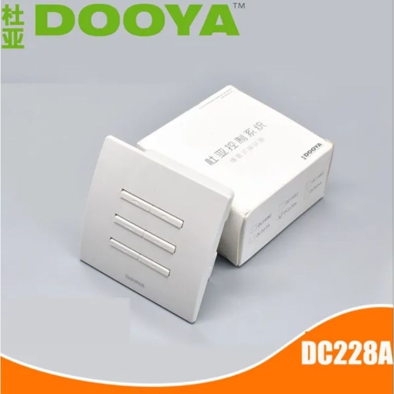 Mặt công tắc khiển động cơ rèm Dooya 4 dây DC227A và DC228A  kích thước 86x86 mm