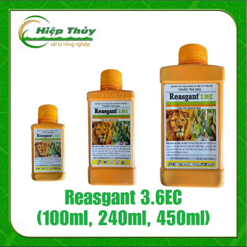 Reasgant 3.6EC 100ml, 240ml, 450ml diệt trừ sâu sinh học hại cây, sâu xanh, sâu cuốn lá, sâu tơ, nhện đỏ
