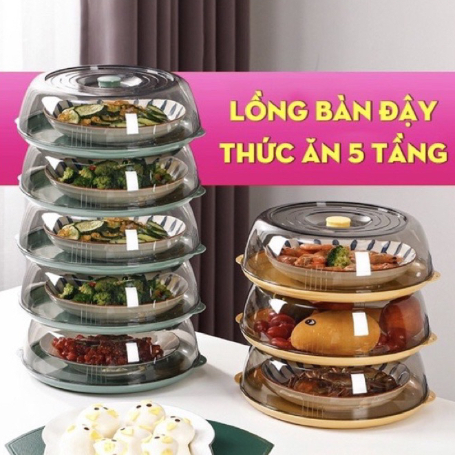 Lồng Bàn 5 Tầng Chống Bụi, Công Trùng Mới 2023 Bảo Hộ Thức Ăn Giữ Nhiệt Có Thể Tháo Rời Tầng Tầng Tiện Lợi