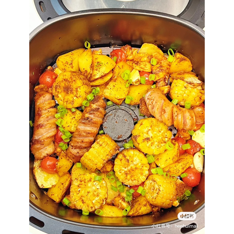 Nồi Chiên Không Dầu BEAR Dung Tích 6L Bản Điện Tử Có Thanh Đảo Bảo Hành 12 Tháng - Cáo Đeo Nơ