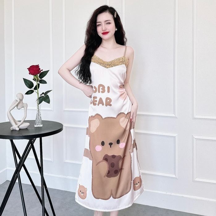 [Mã BMLT30 giảm đến 30K đơn 299K] Váy Ngủ Nữ Lụa SOJUN Chất Latin In 3D Xẻ Tà Dưới 65 Ký | BigBuy360 - bigbuy360.vn