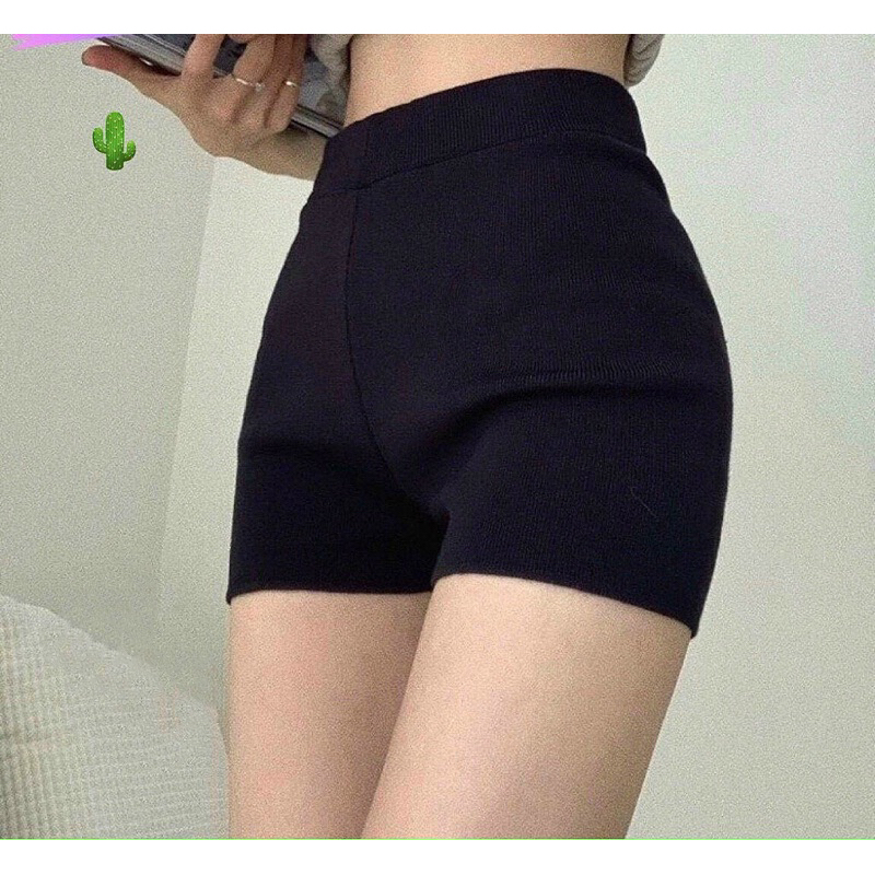 Quần short đùi thun mặt với áo thun, quần trong váy, quần bảo hộ dày dặn nữ QT-QN-UN - Thiên Yết