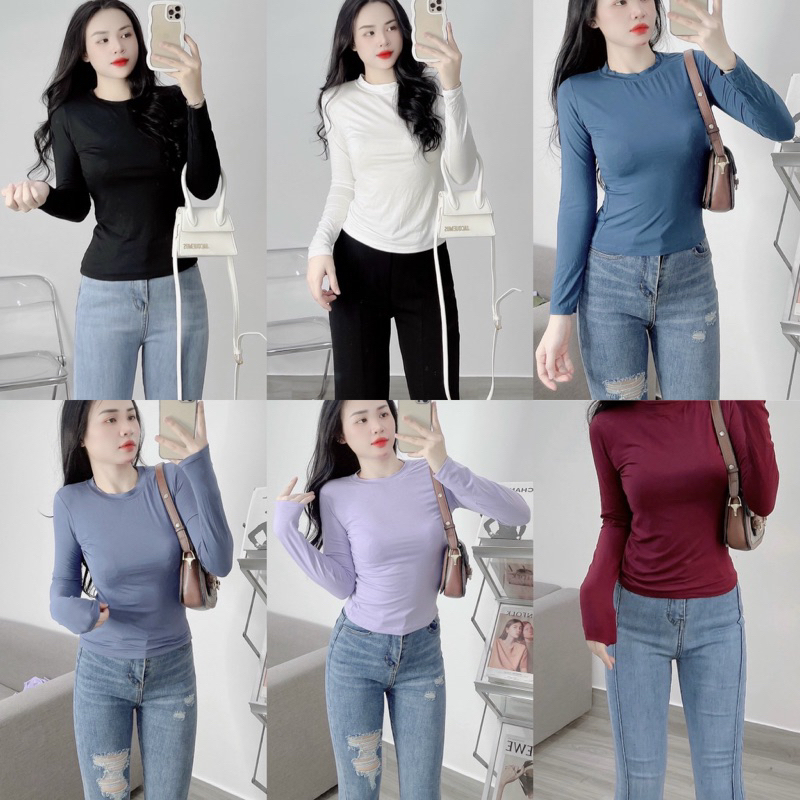 Áo Thun Ôm Body Tay Dài Siêu Đẹp