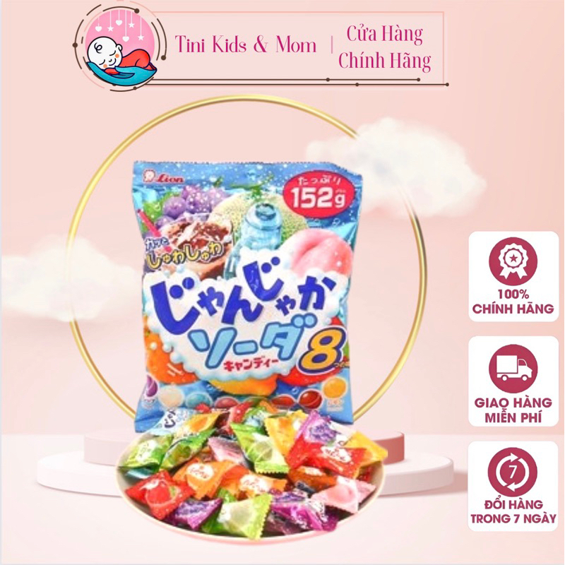 Kẹo Soda vị trái cây tổng hợp Nhật Bản Lion seika 152g [HSD 6/2024