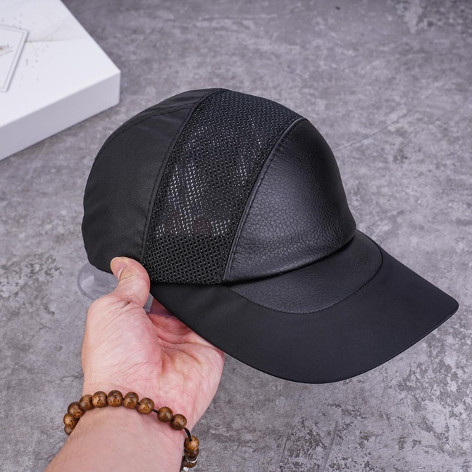 Nón Sơn chính hãng dáng không chóp phối da cao cấp dành cho nam chất liệu gió cao cấp MC017  - Hùng Nón Hiệu