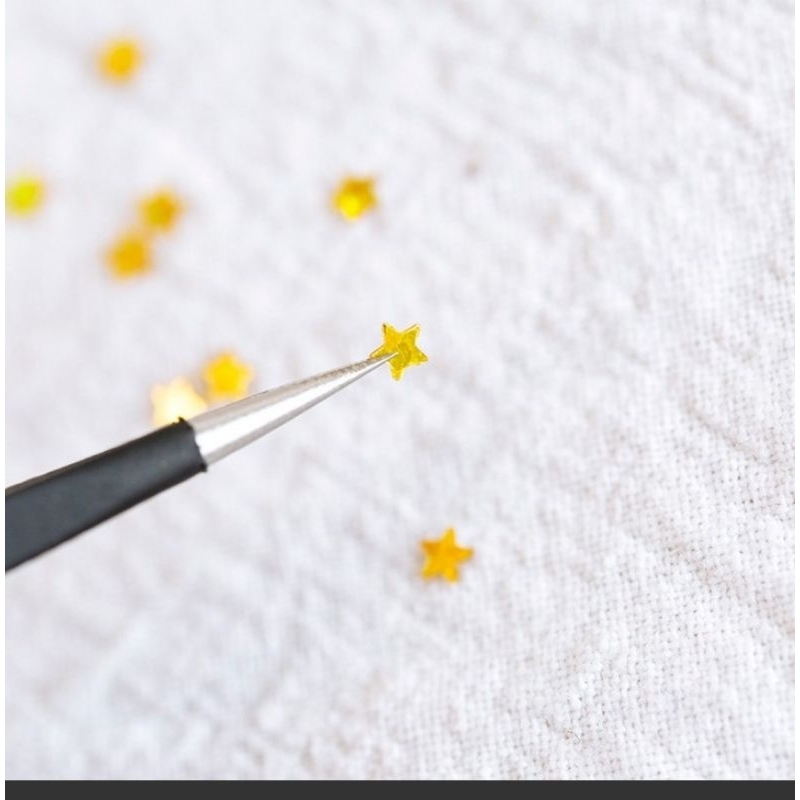 Nhíp gắp nhặt nhổ sticker lông mi đá nail lông yến linh kiện điện tử chống tĩnh điện màu đen dụng cụ làm bullet journal