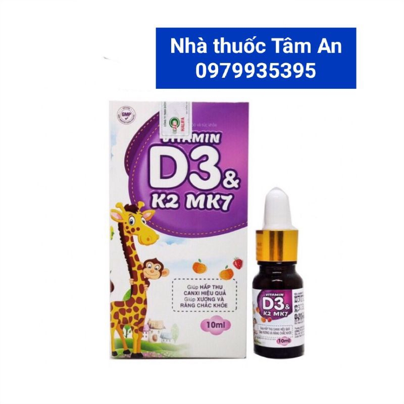 TINH CHẤT VITAMIN D3 K2 MK7 - Giúp chắc khỏe xương răng, giúp bé tăng cường hấp thu canxi