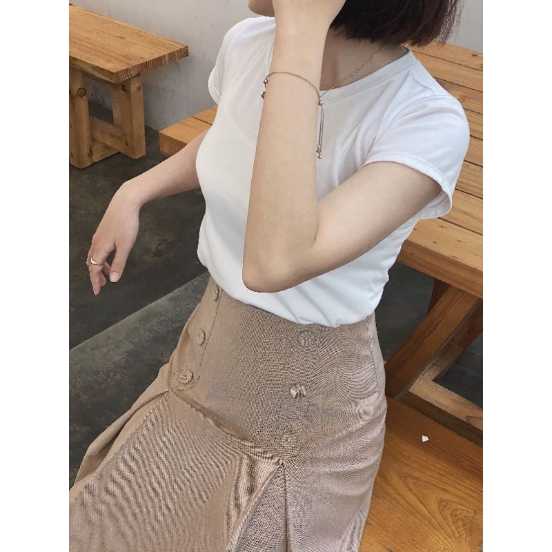 CASON - Váy Midi Ly Nẹp Nút