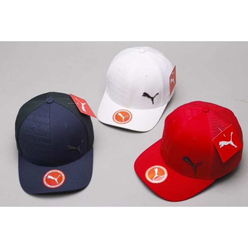 Nón lưỡi trai bít đuôi Pu ma  logo thêu chất cotton Hàn Quốc cao cấp, nón kết màu trắng xanh đen