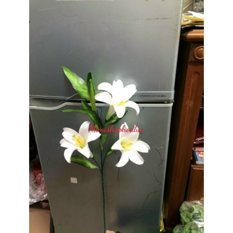 Hoa giả - Hoa loa kèn trắng/ Hoa Lyly -  trang trí nhà cửa