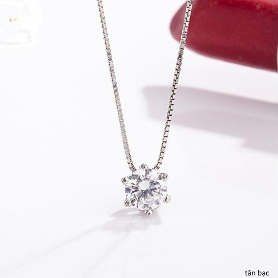 dây chuyền đính đá 7li , đá chủ Diamond nhân tạo , sáng lấp lánh nhất trong các loại đá , kết hợp cùng bạcta , vẻđẹp đ10