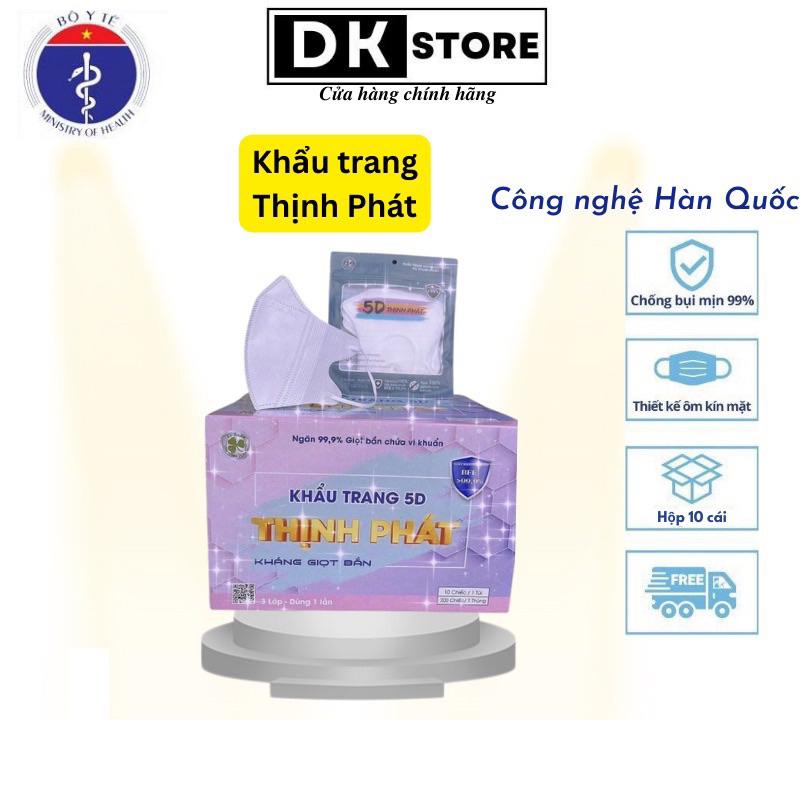 khẩu trang 5D thịnh phát thùng 100c