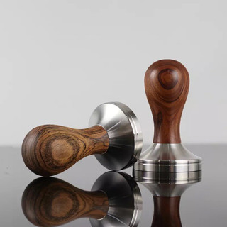 Tamper nén cà phê inox 304 cán gỗ size 51/53/58