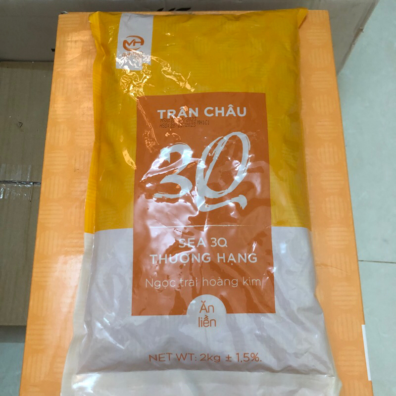 Trân Châu 3Q BiBi Jelly Đen Trắng Túi 2kg/ Thạch 3Q Sea Jelly Caramen Đã Chế Biến Sẵn Siêu Giòn Ngon