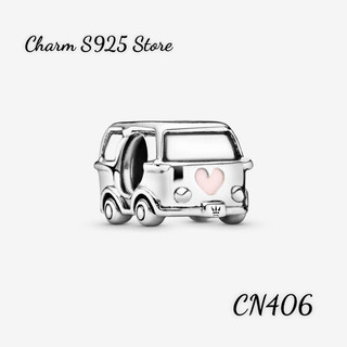 Charm pan ale hình chiếc xe bạc s925 thuần khiết hàng cao cấp