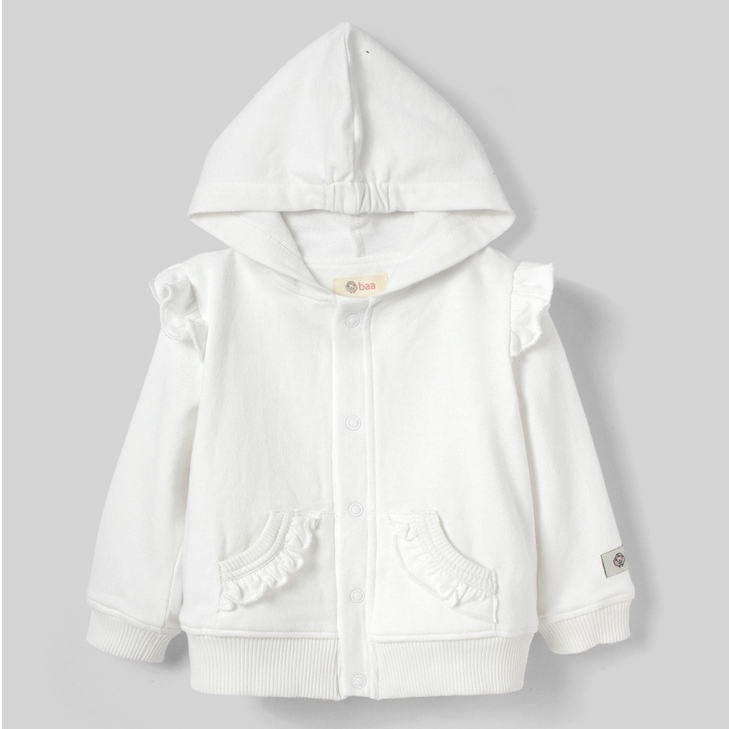 Áo khoác có nón bé gái, áo khoác sơ sinh cho bé từ 3 - 18 tháng Baa Baby - GN-AK05D-01