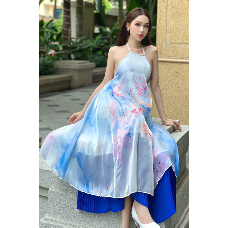 Yếm dài màu mới chụp sen chụp Tết, hội an, Đà Nẵng