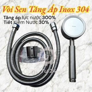 Bộ vòi dây sen tắm tăng áp pát sen tăng áp Inox 304