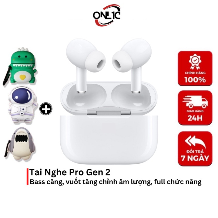 Tai Nghe Bluetooth AP Pro G2 Chính Hãng ONL1C Âm Thanh Hay Bass Chuẩn, Không Dây Định Vị Đổi Tên Tự Động Kết Nối