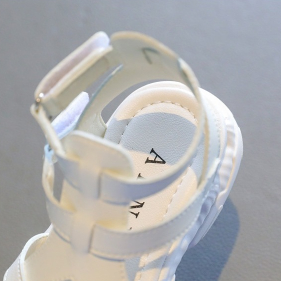 Sandal Dây Đan Chéo Cao Cổ Khoá Dán  Phong Cách Thời Trang Năng Động Cho Bé Gái 5-14 Tuổi