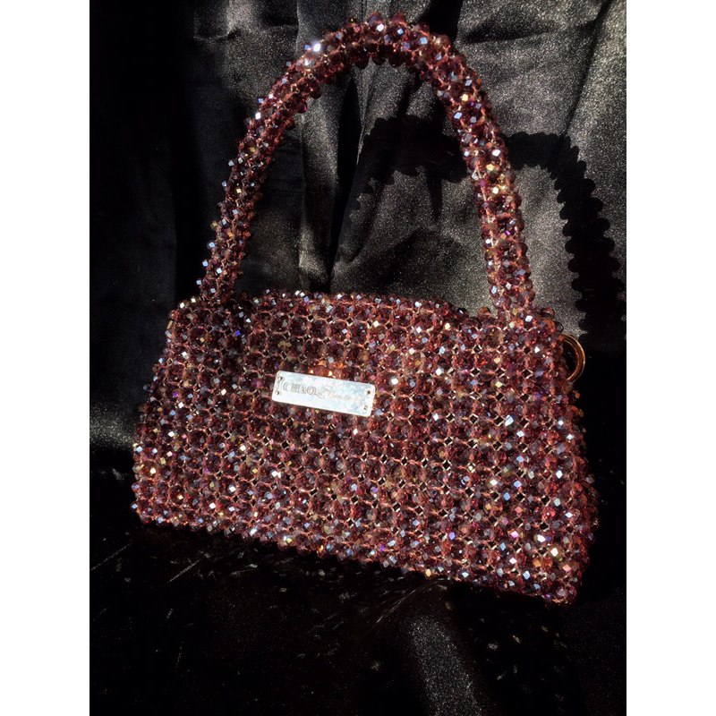 |CRYSTAL BAG| TÚI PHA LÊ ĐAN HẠT LẤP LÁNH